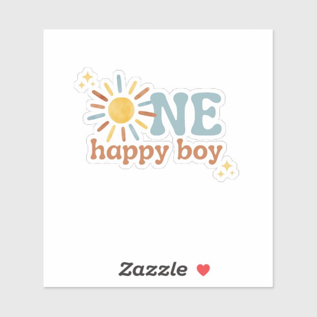 Sticker Un Joyeux Garçon, 1Er Voyage Autour Du Soleil (Feuille)