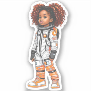 Sticker Un membre de l'équipe d'astronautes - Orange
