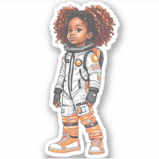 Sticker Un membre de l'équipe d'astronautes - Orange (Devant)