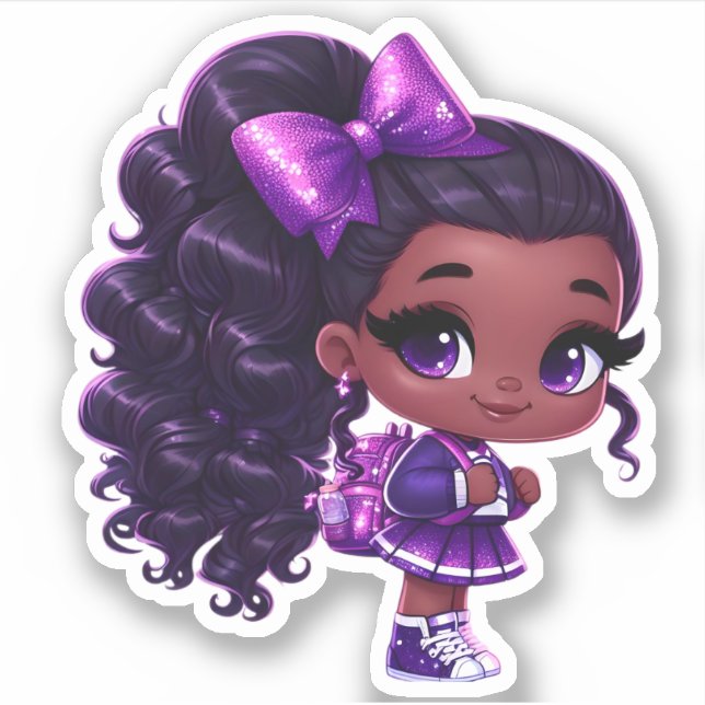 Sticker Un membre de l'équipe de soutien - Violet (Devant)