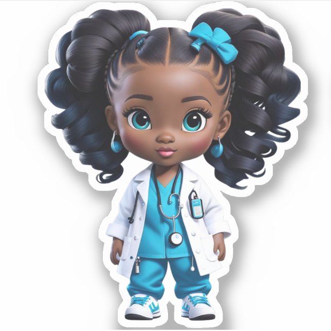 Sticker Un membre de l'équipe des médecins - Bleu (Devant)