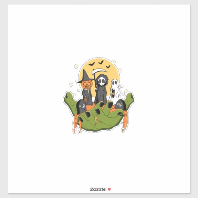 Sticker Un morceau d'Halloween (Feuille)