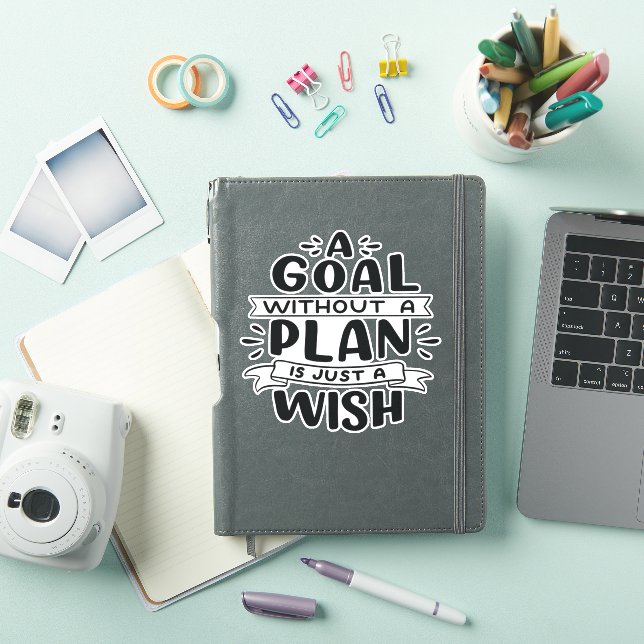 Sticker Un Objectif Sans Plan N'Est Qu'Un Souhait (Couverture iPad)