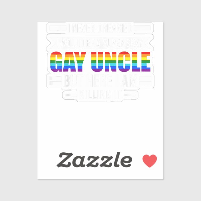 Sticker Un oncle gai super sexy Gay (Feuille)