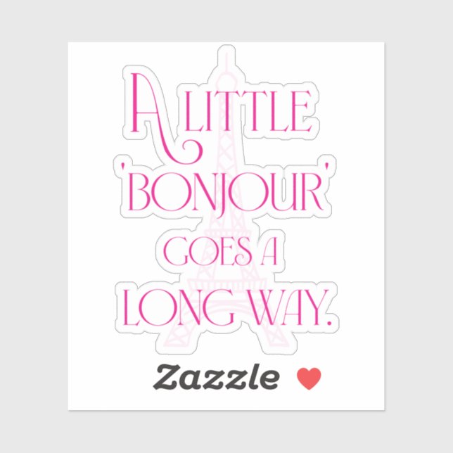 Sticker Un petit bonjour va loin (Feuille)