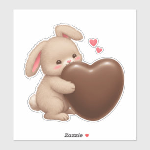 Sticker Un petit lapin vous aime à Pâques !