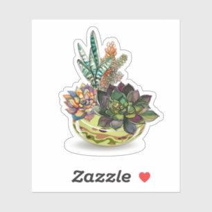 Sticker Un pot de succulents