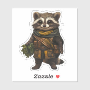 Sticker Un Racoon Rastique
