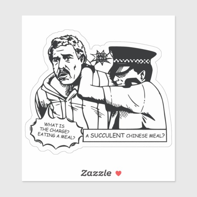 Sticker Un repas chinois succulent, C'EST UN MANIFESTE DÉM (Feuille)