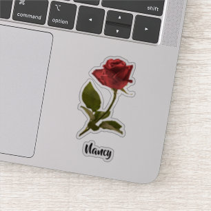 Sticker Un Rose Red Knockout Et Une Photographie Florale D