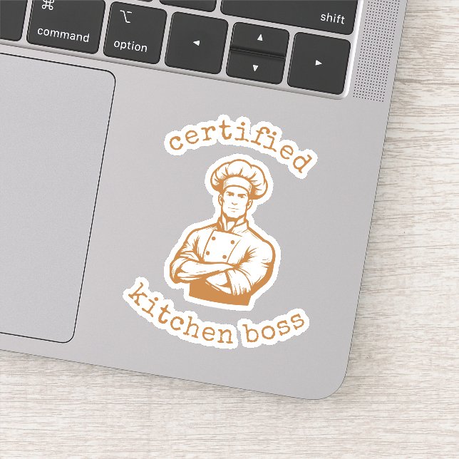 Sticker Un style de chef comique de couleur cuivre foresti (Détail)