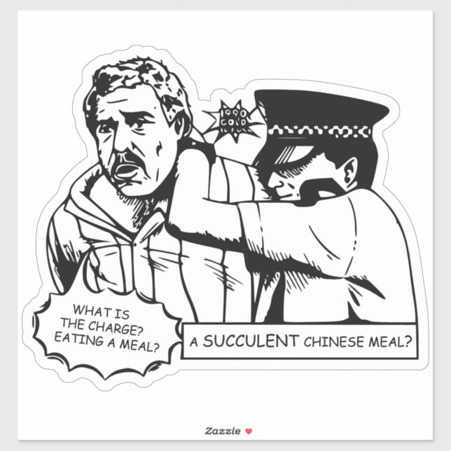 Sticker Un Succulent Repas Chinois (Feuille)