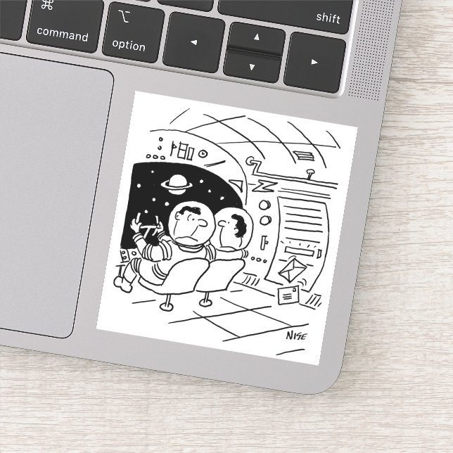 Sticker Un vaisseau spatial dans l'espace extra-atmosphéri (Détail)