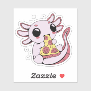 Sticker Une adorable pizza axolotale