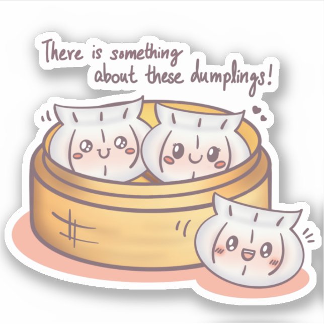Sticker Une commande savoureuse de crevettes Dumplings! (Devant)