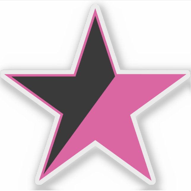 Sticker Une Étoile Rose Du Féminisme v2 (Devant)