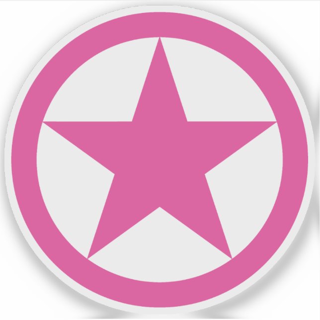 Sticker Une Étoile Rose Du Féminisme - v7 (Devant)