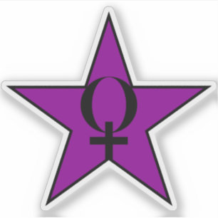 Sticker Une Étoile Violette De L'Anarchie-Féminisme v3