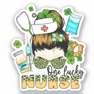 Sticker Une infirmière chanceuse St. Patrick's