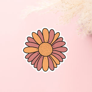 Sticker une jolie fleur de marguerite pastel