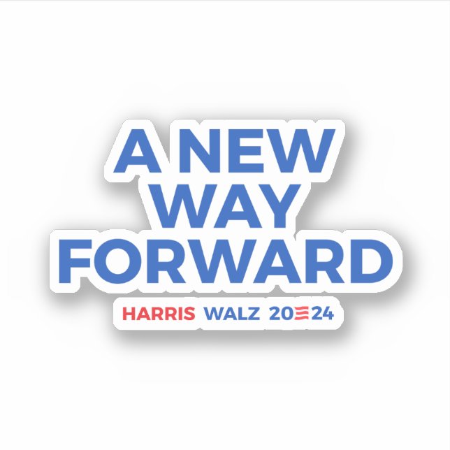 Sticker Une nouvelle voie d'avenir - Harris Walz 2024 (Devant)