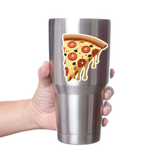 Sticker Une tranche de pizza Peperoni au fromage