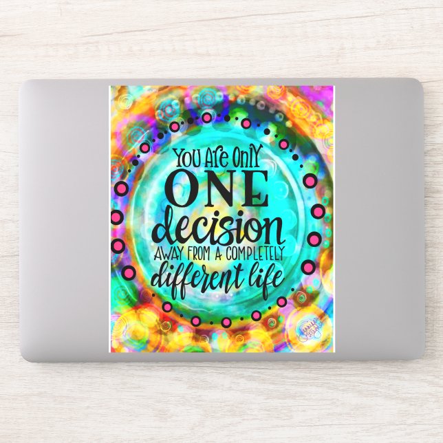 Sticker Une vie différente amusante Inspiration tendance (Ordinateur)