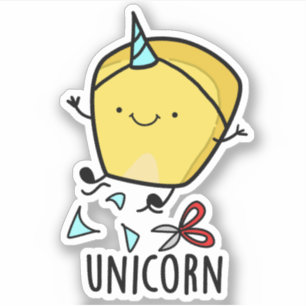 Sticker Uni-corn Funny Corn Pun