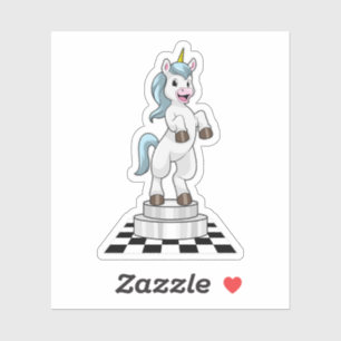 Sticker Unicorn at Chess