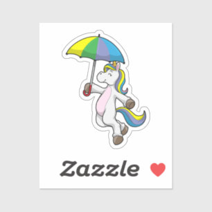 Sticker Unicorn avec Umbrella