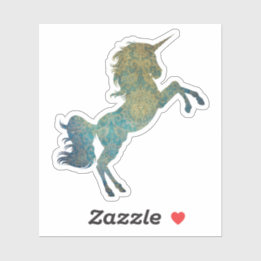 Sticker Unicorn Blues