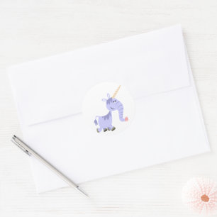 Sticker Unicorn Carton Curte Inhabituel