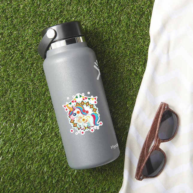 Sticker Unicorn Cinco De Mayo Party Cute Mexican Fiesta T- (HydroFlask Insitu)
