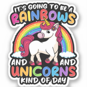 Sticker Unicorn Cute Whimsical Funny Rainbows Et Unicorns
