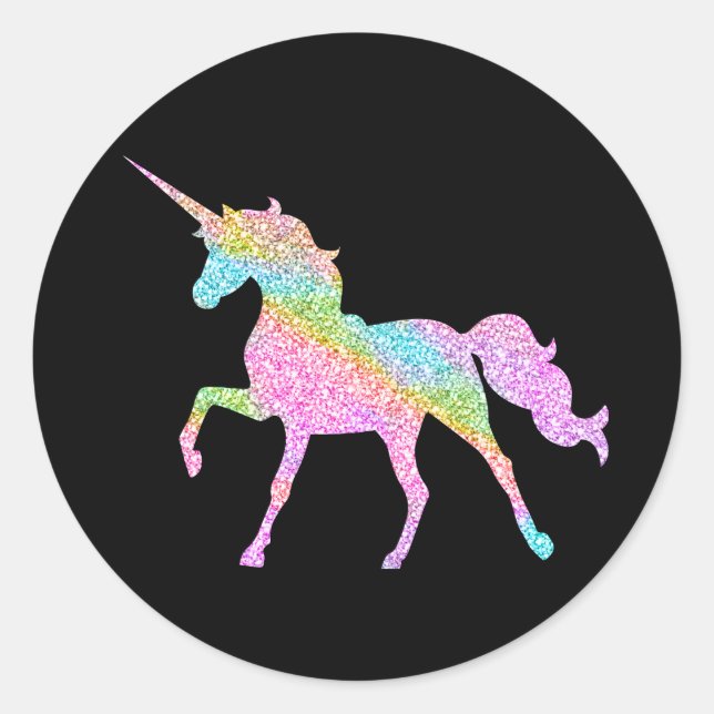 Sticker Unicorn Étincelant (Devant)