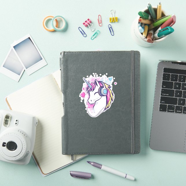 Sticker Unicorn Gamer Girl (1) (Couverture iPad)