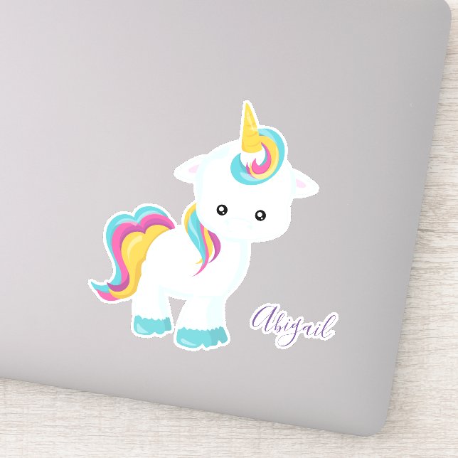 Sticker Unicorn girly (Détail)