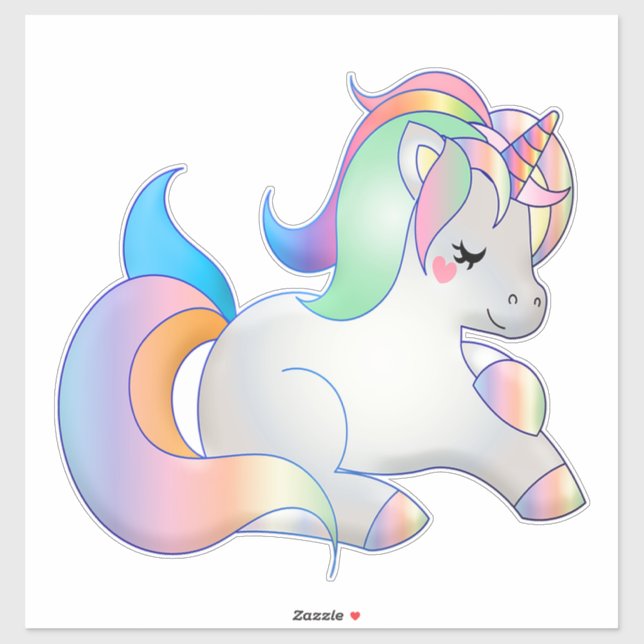 Sticker Unicorne (Feuille)
