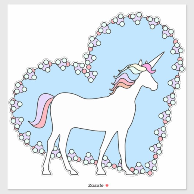Sticker Unicorne (Feuille)