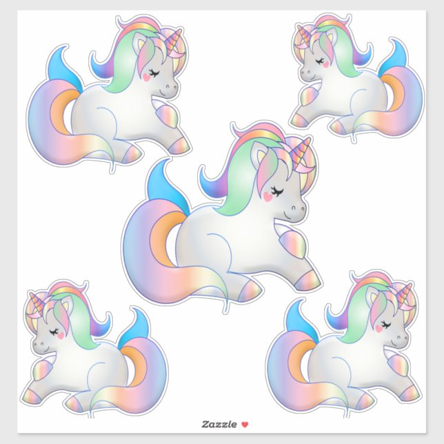 Sticker Unicorne (Feuille)