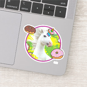 Sticker Unicorne avec beignes