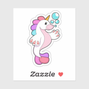 Sticker Unicorne avec bulles d'eau.PNG