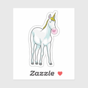 Sticker Unicorne Bubble gomme