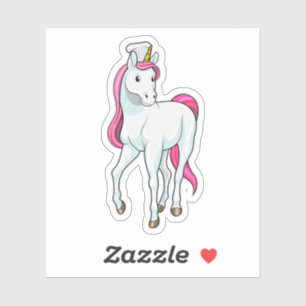 Sticker Unicorne comme Cuisinière avec casquette chef