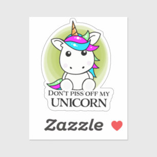 Sticker Unicorne en colère