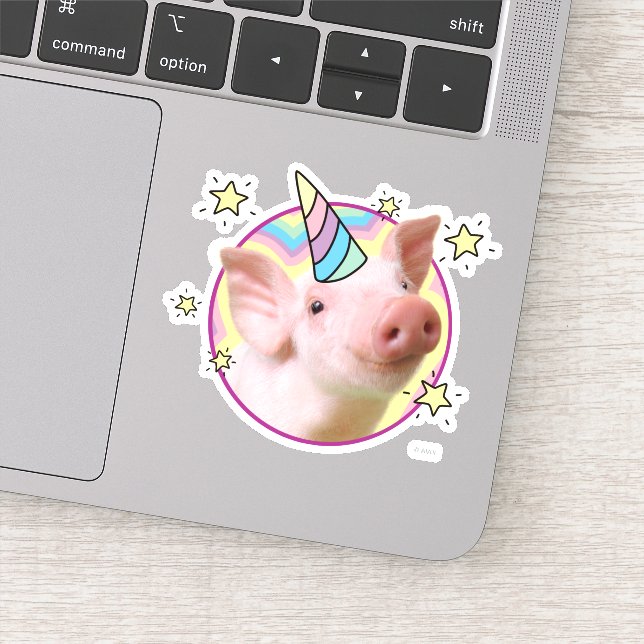 Sticker Unicorne magique de Piglet (Détail)