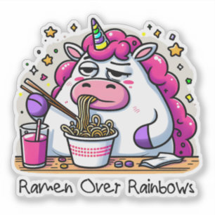 Sticker Unicorne Manger Ramen