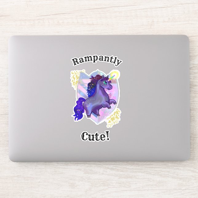 Sticker Unicorne mignonne (Ordinateur)