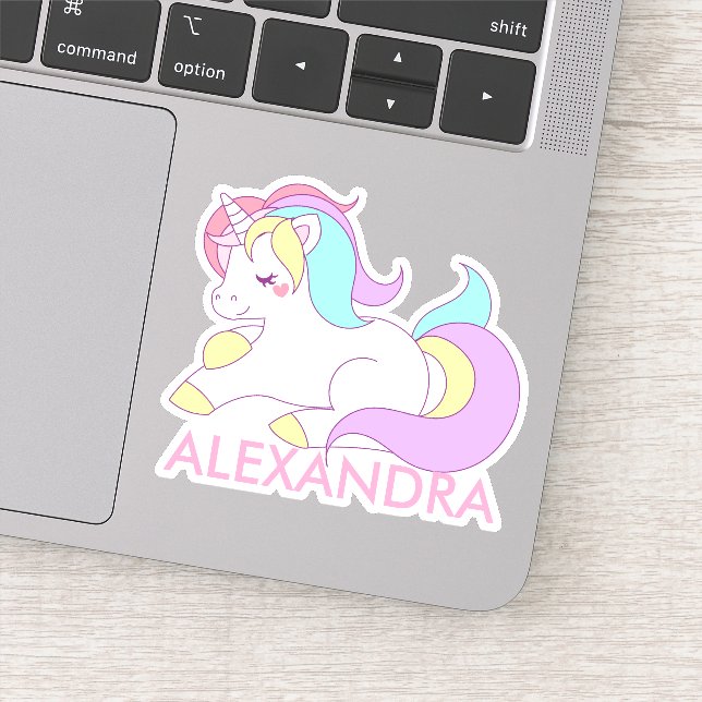 Sticker Unicorne personnalisée (Détail)