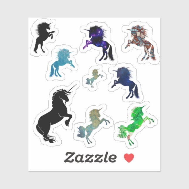 Sticker Unicornes (Feuille)